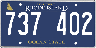 RI license plate 737402