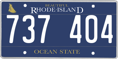 RI license plate 737404