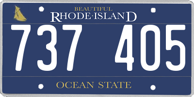 RI license plate 737405