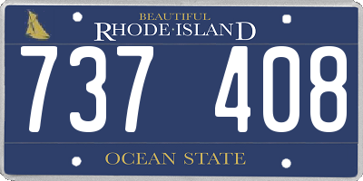 RI license plate 737408