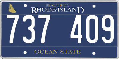 RI license plate 737409