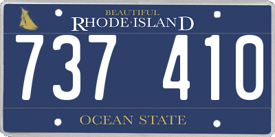 RI license plate 737410