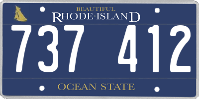RI license plate 737412