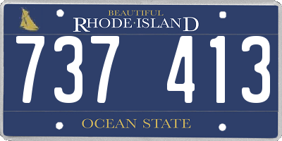 RI license plate 737413