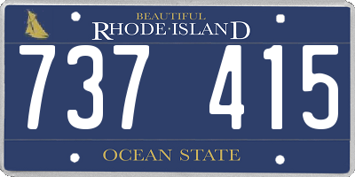 RI license plate 737415
