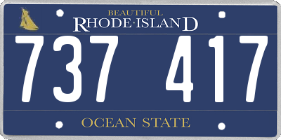 RI license plate 737417