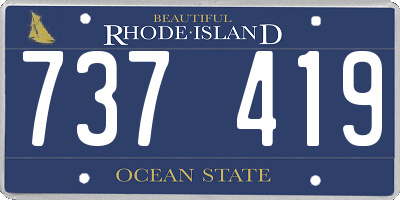 RI license plate 737419