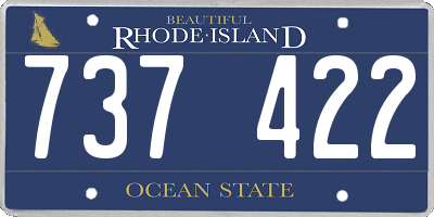 RI license plate 737422