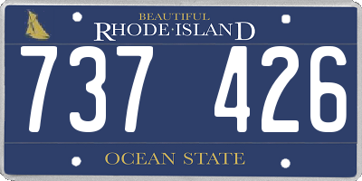 RI license plate 737426