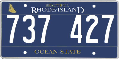 RI license plate 737427