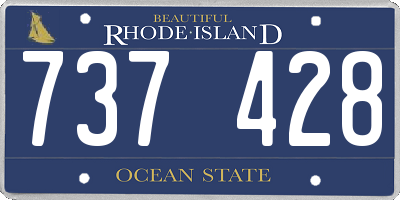 RI license plate 737428
