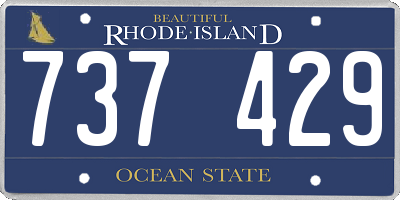 RI license plate 737429