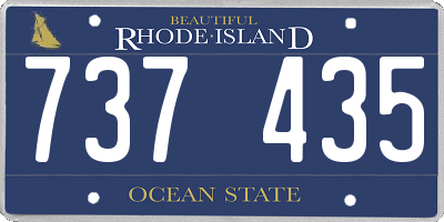 RI license plate 737435