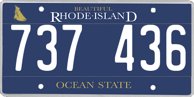 RI license plate 737436