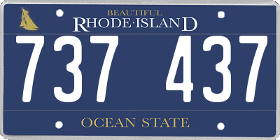 RI license plate 737437