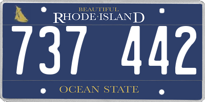 RI license plate 737442