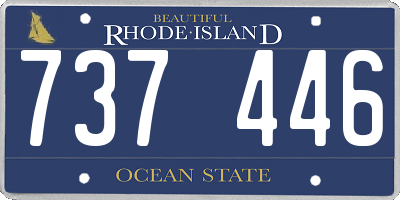 RI license plate 737446