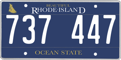 RI license plate 737447