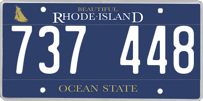 RI license plate 737448