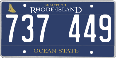 RI license plate 737449