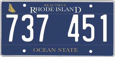 RI license plate 737451