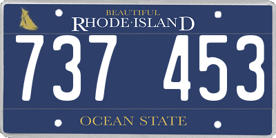 RI license plate 737453