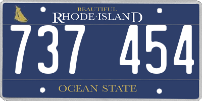 RI license plate 737454