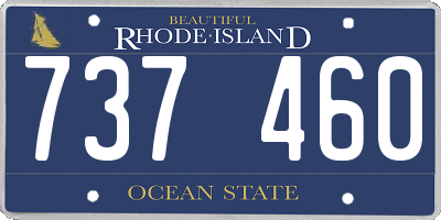 RI license plate 737460