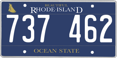 RI license plate 737462