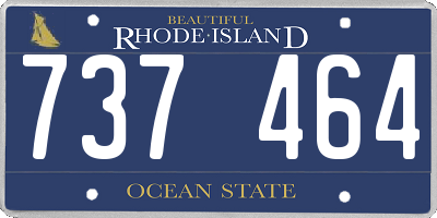 RI license plate 737464