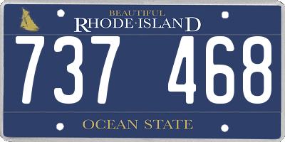 RI license plate 737468