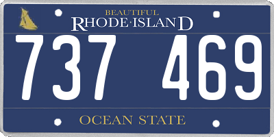 RI license plate 737469