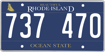 RI license plate 737470