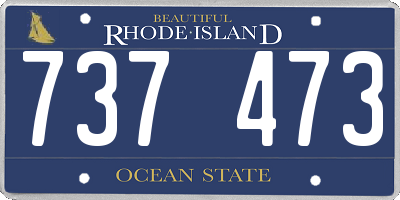 RI license plate 737473