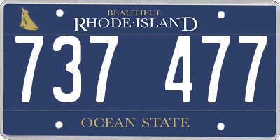 RI license plate 737477