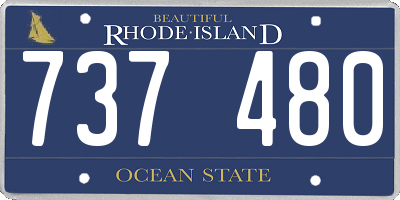 RI license plate 737480