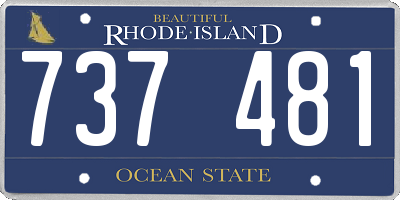 RI license plate 737481