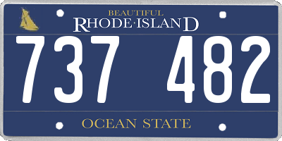 RI license plate 737482