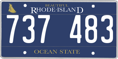 RI license plate 737483