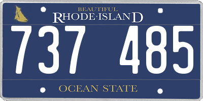 RI license plate 737485