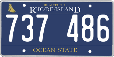 RI license plate 737486