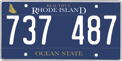 RI license plate 737487