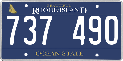 RI license plate 737490