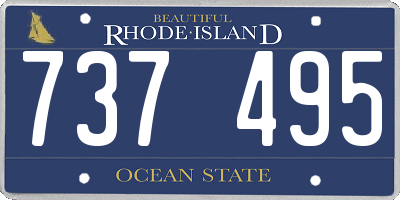 RI license plate 737495