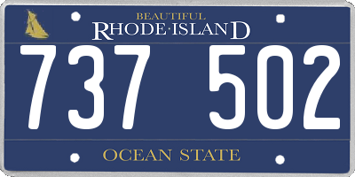 RI license plate 737502