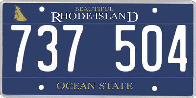 RI license plate 737504