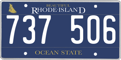 RI license plate 737506