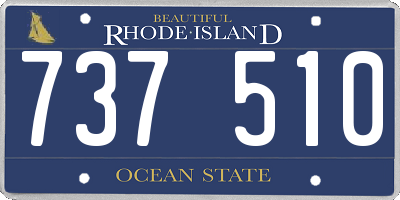 RI license plate 737510