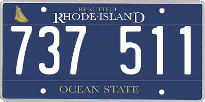 RI license plate 737511