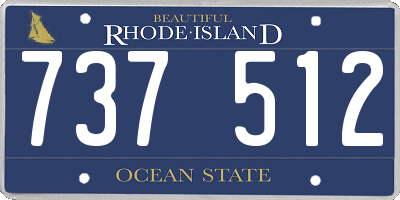 RI license plate 737512